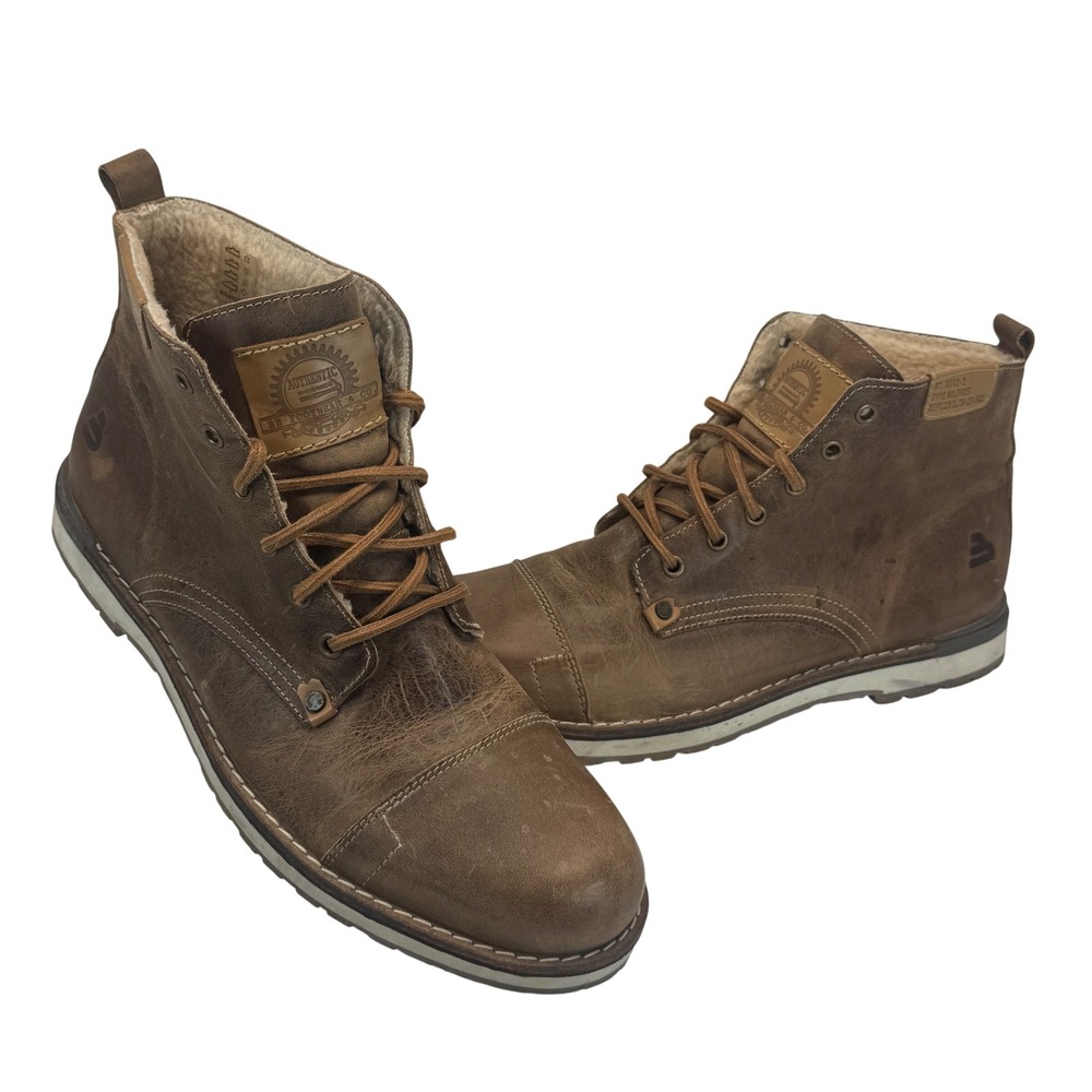 Bullboxer Gelos Brown Leather Lined Chukka Boots Men 13 Portugal Heritage Casual